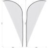 Legend 2m Sublimated Sharkfin Double-Sided Flying Banner Skin (Excludes Hardware)