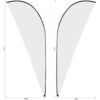 SKIN-7013-PAIR-NO-LOGO_1024X1024 Legend 3m Sublimated Sharkfin Double-Sided Flying Banner Skin (Excludes Hardware)