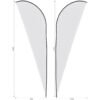 Legend 4m Sublimated Sharkfin Double-Sided Flying Banner Skin (Excludes Hardware)