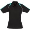 BIZ-4853-BLT_1024X1024 Ladies Triton Golf Shirt - Black Teal