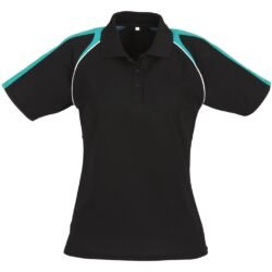 BIZ-4853-BLT_1024X1024 Ladies Triton Golf Shirt - Black Teal