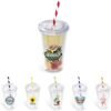 Malibu Double-Wall Plastic Tumbler & Straw - 470ml