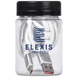 Altitude Capsit Fast Charge USB-A to Type-C Charging  Cable in Jar