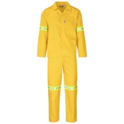 ALT-11010-Y_1024X1024 Trade Polycotton Conti Suit - Reflective Arms & Legs - Yellow Tape