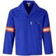 Site Premium Polycotton Jacket - Reflective Arms - Orange Tape - Royal Blue