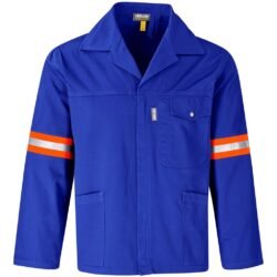 ALT-11114-RB_1024X1024 Site Premium Polycotton Jacket - Reflective Arms & Back - Orange Tape - Royal Blue