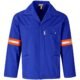 Site Premium Polycotton Jacket - Reflective Arms & Back - Orange Tape - Royal Blue