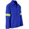 Artisan Premium 100% Cotton Jacket - Reflective Arms & Back - Yellow Tape - Royal Blue