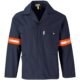 ALT-11144-N_1024X1024 Artisan Premium 100% Cotton Jacket - Reflective Arms & Back - Orange Tape - Navy
