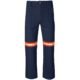 Artisan Premium 100% Cotton Pants - Reflective Legs - Orange Tape - Navy