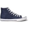 Unisex Retro High Top Canvas Sneaker - Navy