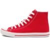 Unisex Retro High Top Canvas Sneaker - Red