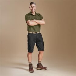 Mens Cargo Zip Off Pants - Black
