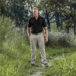 Mens Cargo Zip Off Pants - Stone