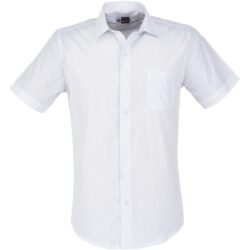 BAS-3422-WLB_1024X1024 Mens Short Sleeve Huntington Shirt - White Light Blue