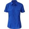 BAS-7757-RB_1024X1024 Ladies Short Sleeve Kensington Shirt - Royal Blue