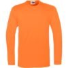 Mens Long Sleeve Portland T-Shirt - Orange
