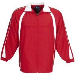 BIZ-3633-RW_1024X1024 Unisex Splice Track Top - Red White