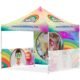 Coated Steel Sublimated Gazebo 3 x 3m - 2 Half-Wall Skins - 1 Full-Wall Skin