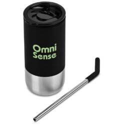 Kooshty Cheerio Stainless Steel & Plastic Double-Wall Tumbler & Straw – 480ml