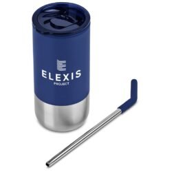 Kooshty Cheerio Stainless Steel & Plastic Double-Wall Tumbler & Straw – 480ml