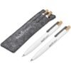 Okiyo Mimo Recycled Aluminum Ball Pen & Pencil Set - Solid White