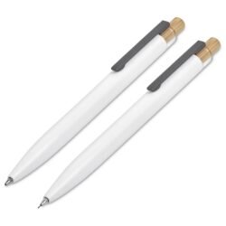 GP-OK-92-B-SW-04-NO-LOGO_1024X1024 Okiyo Mimotu Ball Pen & Pencil Set - Solid White