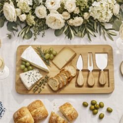 HL-OK-124-B_LIFESTYLE_AI-NO-LOGO_1024X1024 Okiyo Chizu Bamboo Cheese Board Set