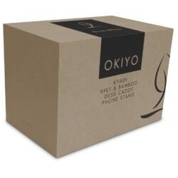 Okiyo Kyadi Recycled PET & Bamboo Desk Caddy Phone Stand
