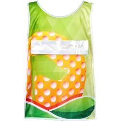 Hoppla Jackal Caddy Bib with PVC Name Sleeve-White