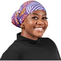 SG-HP-174-G-BL-MODEL-02_1024X1024 Pre-Production Sample Hoppla Crown Polyester Head Wrap